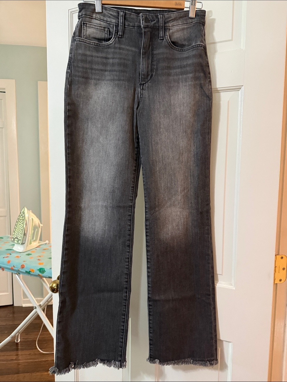 Joe's Jeans Washed Black Wide-Leg Flare Jeans